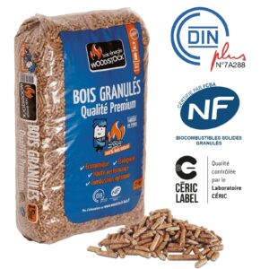 Woodstock holzpellets – premium-qualität – 64 säcke zu 15 kg. die palette